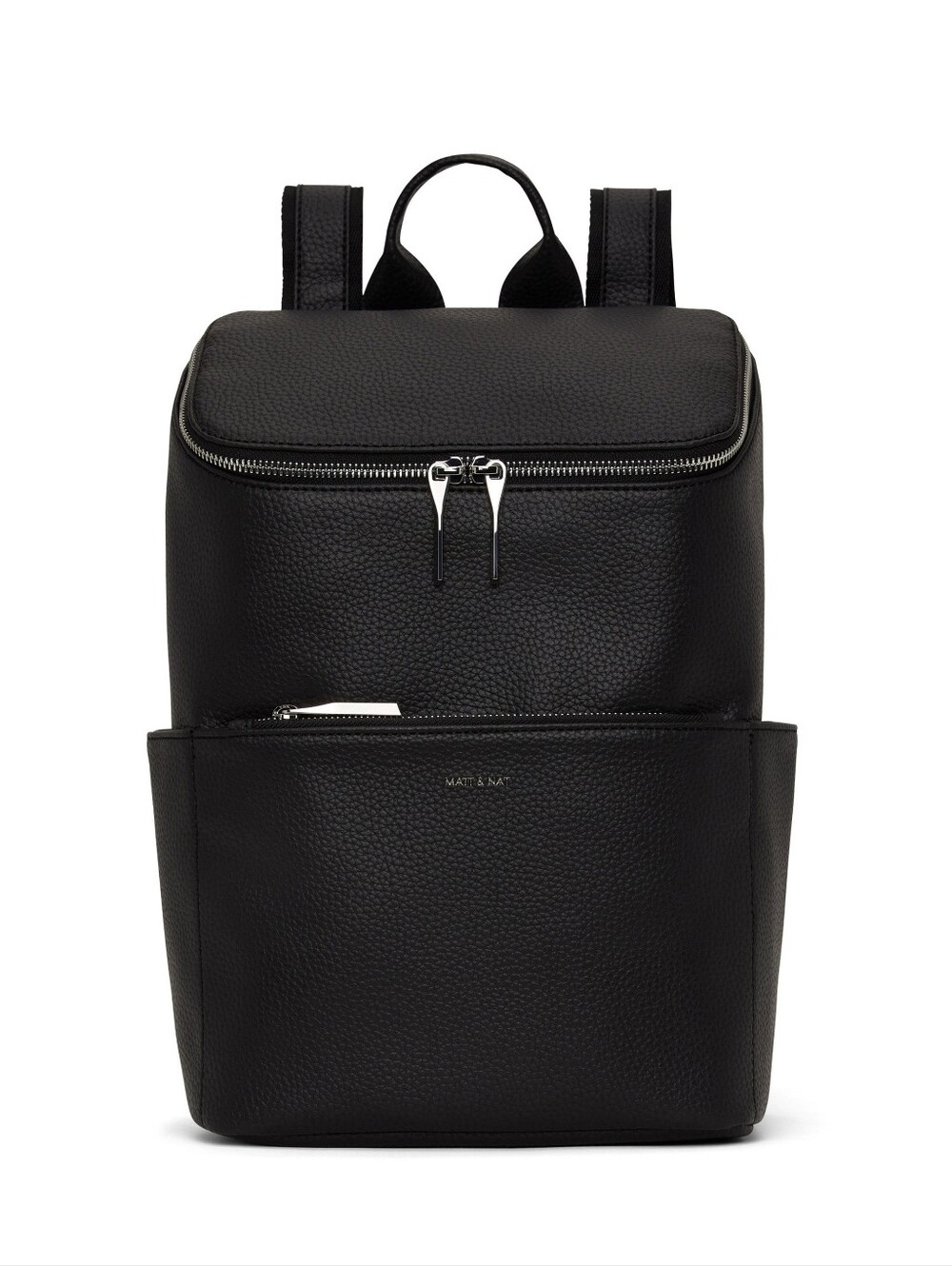 Matt & Nat Black Textured Vegan Leather Backpack